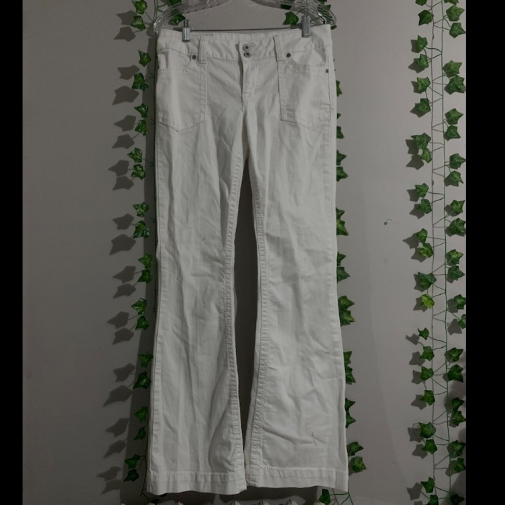 Maurices White flare leg jeans